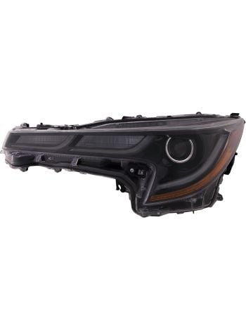 Headlight for Toyota Corolla 2019-2022 CAPA Certified LED Left Driver Side Sedan and Hatchback Black Housing