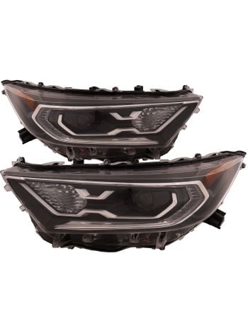 Headlights Set Fits 2019 2021 Toyota Rav4 Limited XLE XSE CAPA Certified LED Pair Headlamps