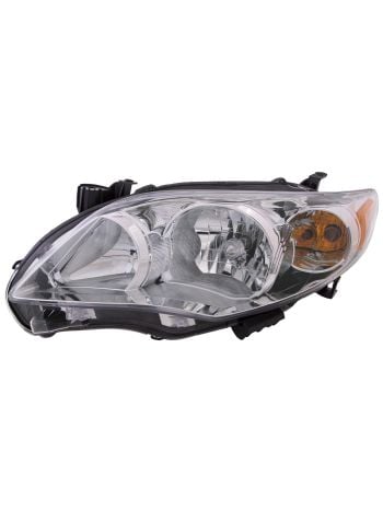 Headlight Left Driver Side CAPA Certified Fits 2011-2013 Toyota Corolla Base/CE/LE (Canada Built)