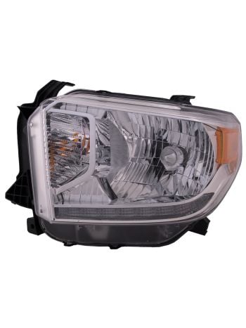 Headlights Fits 2014-2017 Toyota Tundra Halogen With LED Running