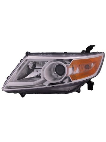 Headlight Compatible with 2011-2013 Honda Odyssey CAPA Certified Left Driver Side Halogen Headlamp Assembly