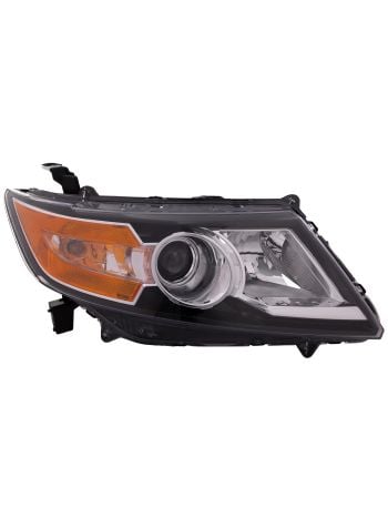 FOR 2011-2017 HONDA ODYSSEY BLACK PROJECTOR HEADLIGHTS HEADLAMP W/LED DRL SIGNAL