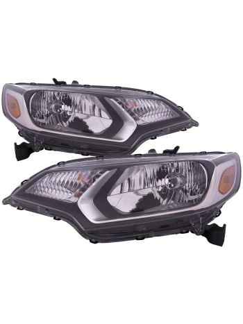 Pair Halogen Headlights For 2009-2014 Honda Fit Base/DX/LX – Uzooka, DOT/SAE