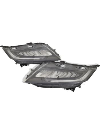 Headlight Set Fits Honda Odyssey 18-20 CAPA Certified LED Headlamps