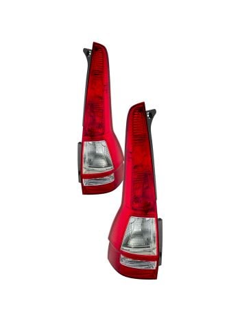 Tail lights Compatible With 07-11 Honda CRV CAPA Certified Tail Lamps Clear Housing Bulbs Head Lamp Pair
