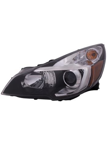 Headlight Black Bezel CAPA Certified Left Driver Fits 2013-2014 Subaru Legacy/Outback