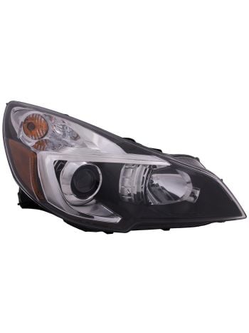 Headlight Black Bezel CAPA Certified Right Passenger Fits 2013-2014 Subaru Legacy/Outback