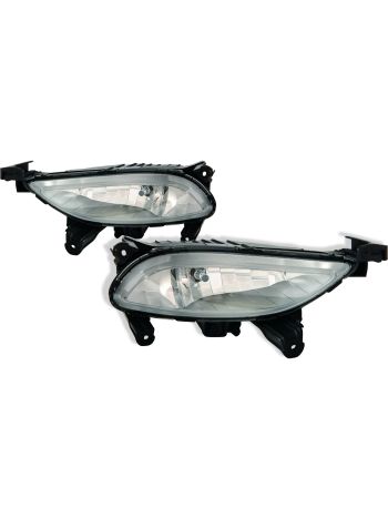 Evan-Fischer Front Fog Light Set – For 2011-2013 Hyundai Sonata – Halogen, Pair, DOT/SAE, W/ Bulbs