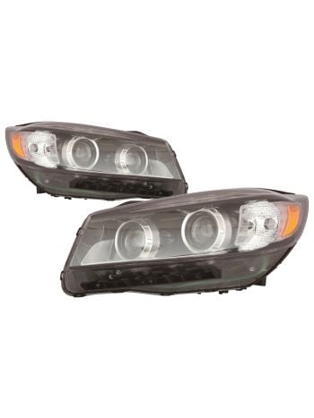 Headlight Set Compatible With Kia Sorento 2016-2018 Halogen Left Driver Right Passenger Side W/ LED Accent