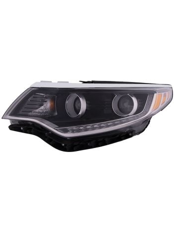 Headlight Halogen Left Driver CAPA Certified Fits 2016-2018 Kia Optima With DRL