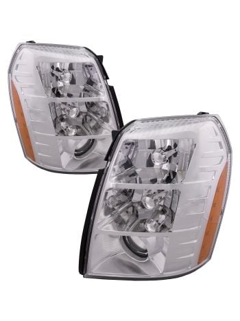 Headlights Pair HID (1st Design) Set Left Right Fits 2007-2009 Cadillac Escalade EXT/ESV/Hybrid