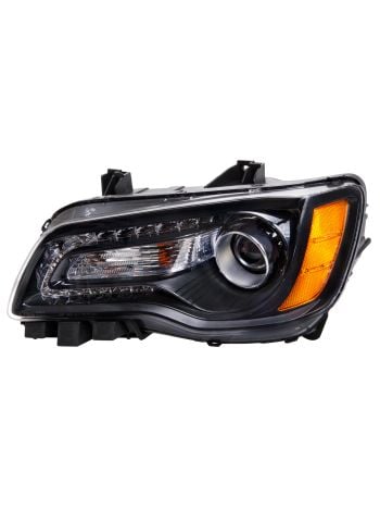 Halogen Projector Black Headlight Left Driver Side For Chrysler 300 2012-2014 CAPA Certified