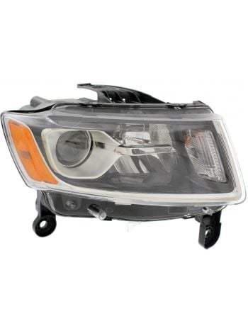 Headlight Fits 2014-2016 Jeep Grand Cherokee Halogen Right Passenger Side CAPA Certified Headlamp Assembly