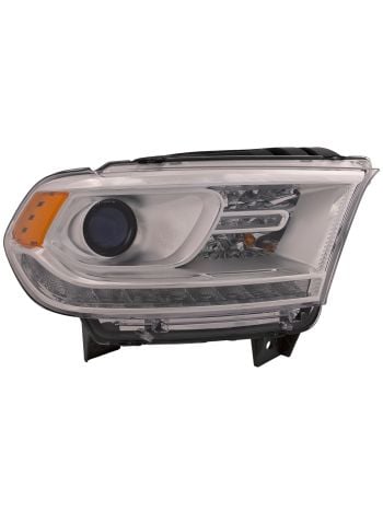 14-15 Dodge Durango Headlight With LED DRL Daytime Running Lamp and Chrome Bezel CAPA Certified Right Hand Passenger Side