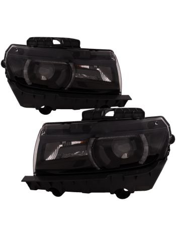 Headlight Set Fits Chevrolet Camaro 14-15 CAPA Certified HID Headlamps