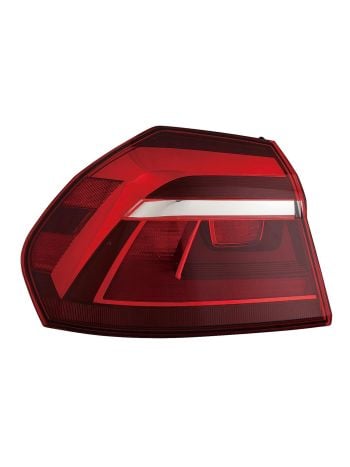 Left Driver Side Smoked Tail Light For 17-19 Volkswagen Passat Production From 7-4-16; CAPA Certified