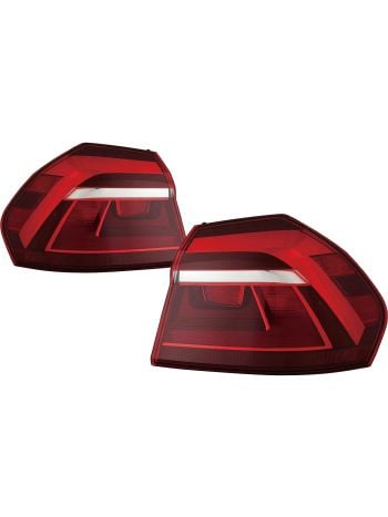 Driver Passenger Smoked Tail Light Set For 17-19 Volkswagen Passat Production From 7-4-16; CAPA Certified