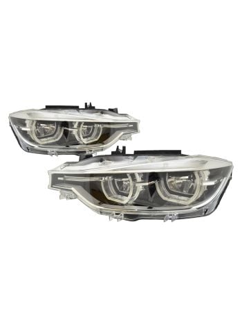 BMW 3 F30 F31 2015–2019 LED Headlight Lens Cover Left Side