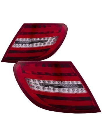 Tail Lights Set Left Driver Right Passenger Fits 2012-2015 Mercedes-Benz C-Class Sedan/Coupe C250/C350/C63 AMG