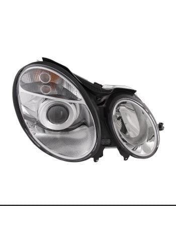 Headlight Fits 2003 2006 Mercedes Benz E Class E320 E350 E500 E55 AMG Chrome Housing Halogen
