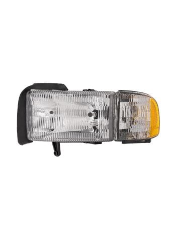 AKKON - Fits 1994-1998 C/K 1500 2500 3500 Tahoe Suburban Chrome Headlights Corner Signal Lamp Led Red Tail Lights Pair