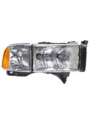 RAM 1500 Factory Style Headlights And Corner Lights; Black Housing Clear Lens 2lclh Ram99jms Go