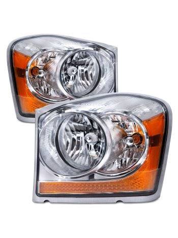 Headlights Set Halogen Left Driver Right Passenger Pair Fits 2006 Dodge Durango