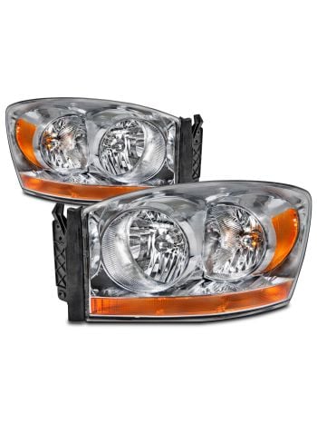 2006 Dodge Ram Truck Headlights Set Driver Left Passenger Right Headlights Halogen Pair Assembly