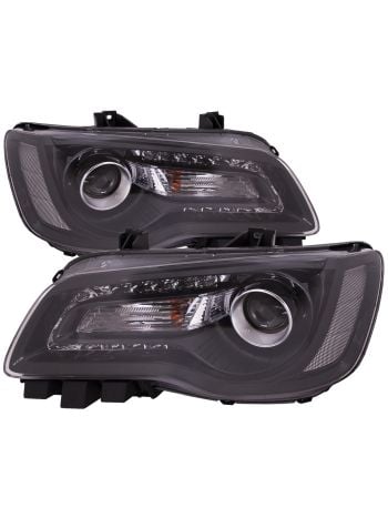 Chrome Halogen Headlight With LED DRL – For 2015-2023 Chrysler 300, Driver Side