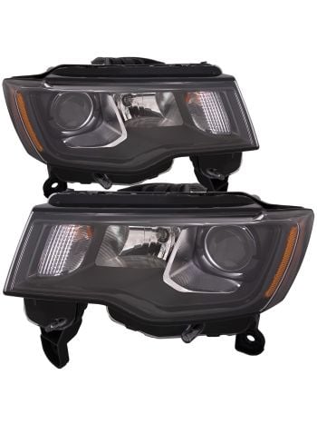 OEMASSIVE Halogen Projector Headlight For 2014-2016 Jeep Grand Cherokee - Chrome Left Driver Side
