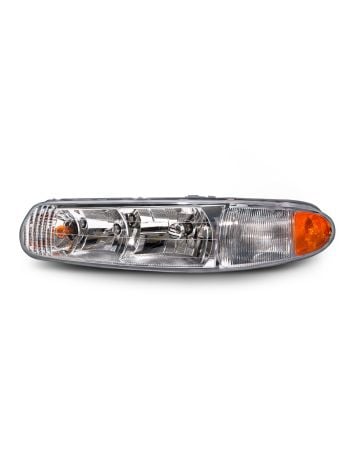 Headlight w/Corner Lamp For Buick Century 97-05 Buick Regal 97-04 Driver Halogen Lamp With Clear Lens And Chrome Housing