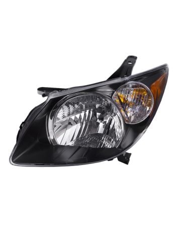 Headlight Halogen Black Housing Driver Left Assembly Fits 2003-2004 Pontiac Vibe