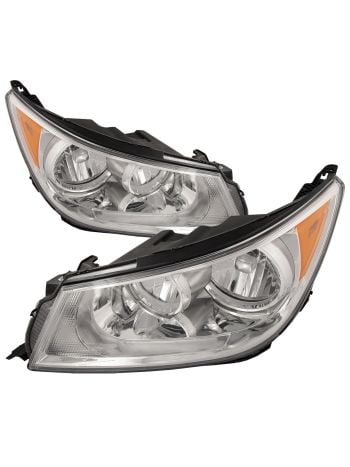 Headlights Fits Buick LaCrosse Allure 2010-2013 Includes Left Driver and Right Passenger Side Chrome Housing Halogen Headlamps