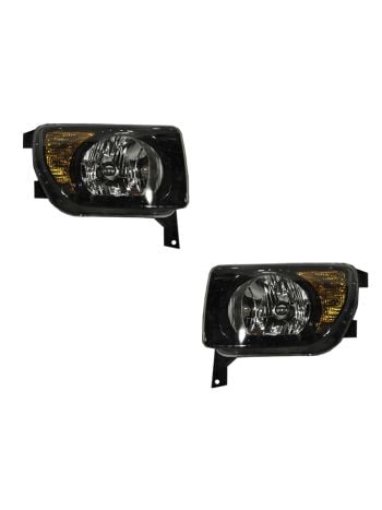 Headlights Set Fits 07-08 Honda Element EX LX Model Black Housing