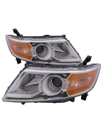 Headlights Set Halogen Passenger Right Driver Left Pair Assembly Fits 2011-2014 Honda Odyssey