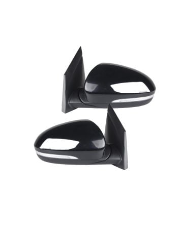 Pair Black Manual Side View Mirrors For Jeep Wrangler YJ (87-02