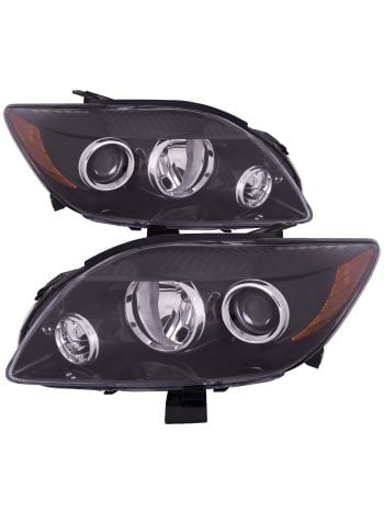 Headlights Set Right Passenger Left Driver Pair Fits 2008-2010 Scion TC ('10 w/Base Package)