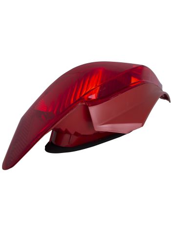 Evan-Fischer Halogen Tail Light Set 2012-2014 Toyota Yaris Hatchback – Clear/Red, Left+Right, With Bulbs