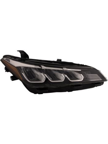 Headlight Fits Toyota Avalon XLE Models 19-22 Right Passenger LED Headlamp With Clear Lens and Chrome Housing