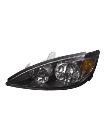 Headlight Fits 2002-2004 Toyota Camry SE Model Black Housing Halogen Left Driver Side Headlamp Assembly