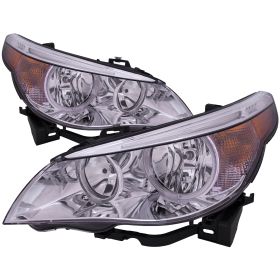 PERDE Headlight Set Halogen Chrome Housing With Clear Lens Left Right ...