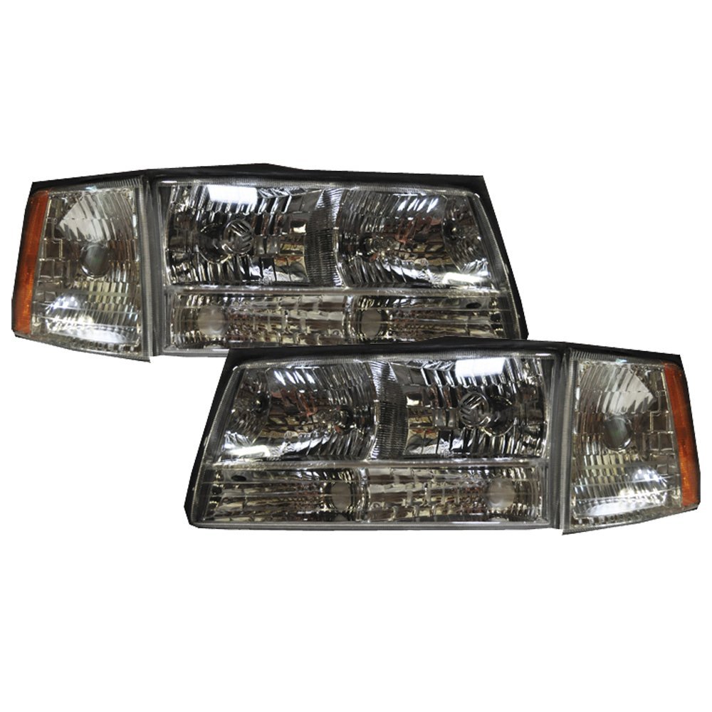 Headlights Front Lamps Pair Set for 97-99 Cadillac Deville Left /& Right