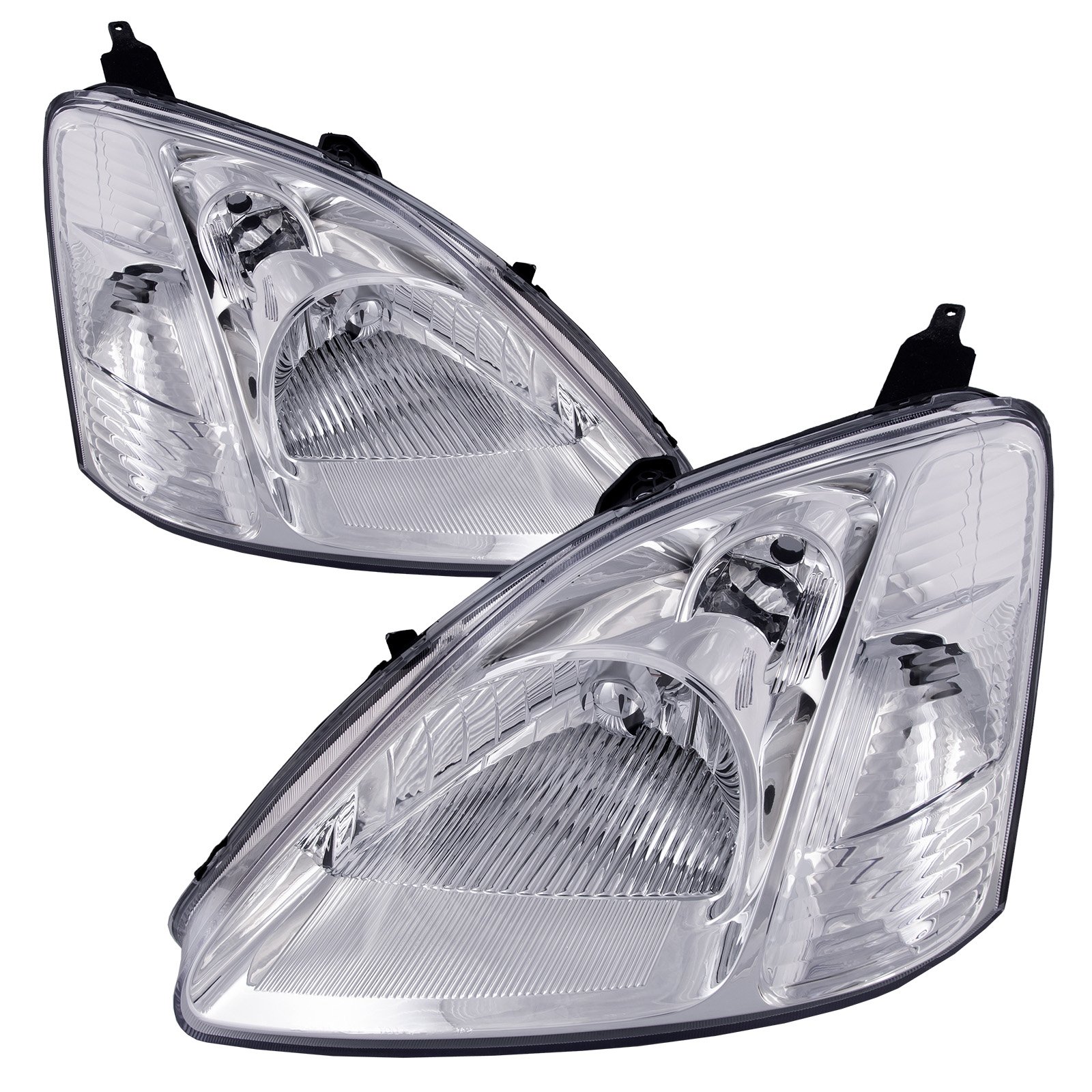New Pair Set Headlight Headlamp Lens Housing Assembly for 02-03 Honda Civic 