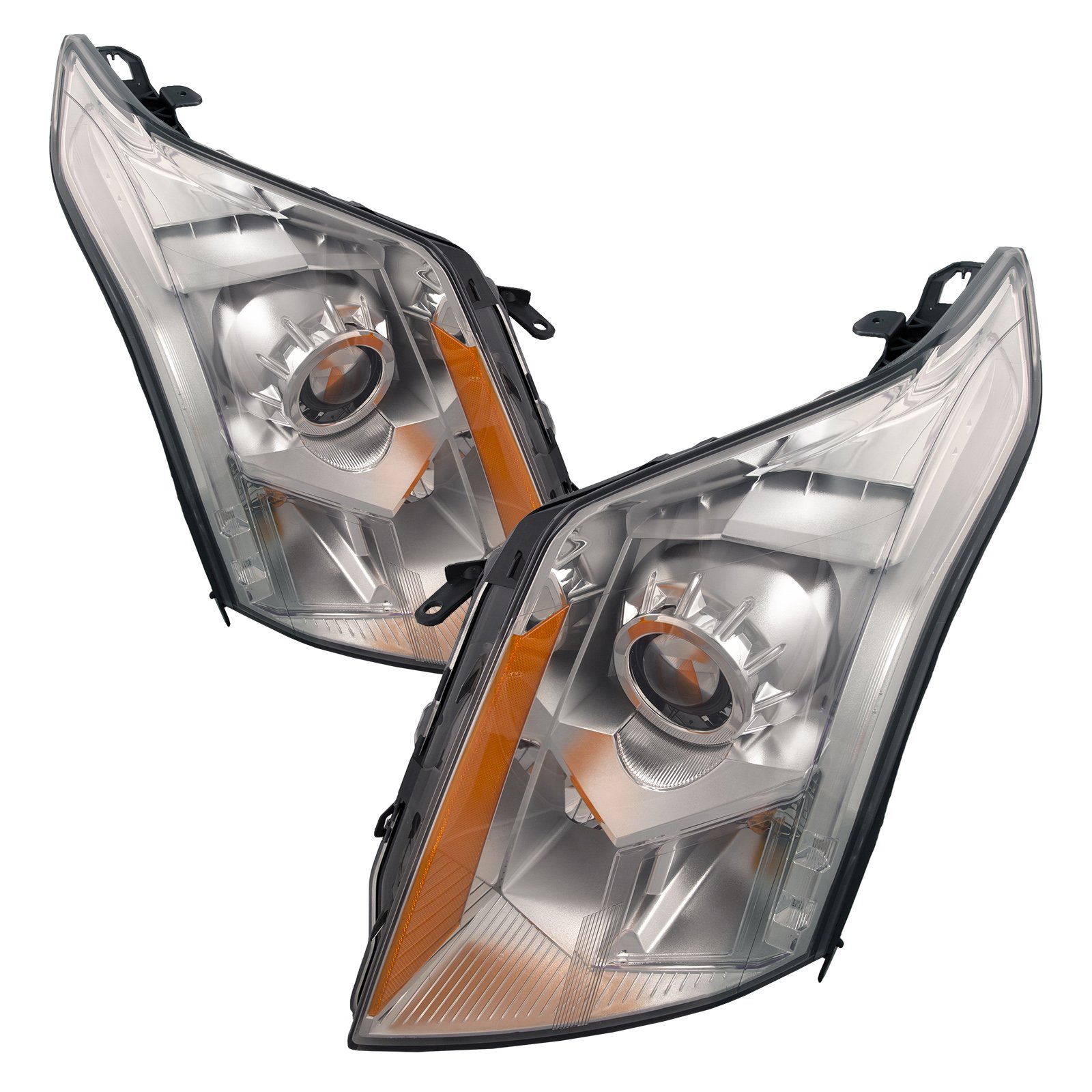 Halogen Headlights Headlamps Left & Right Pair Set NEW for 10-16 Cadillac SRX